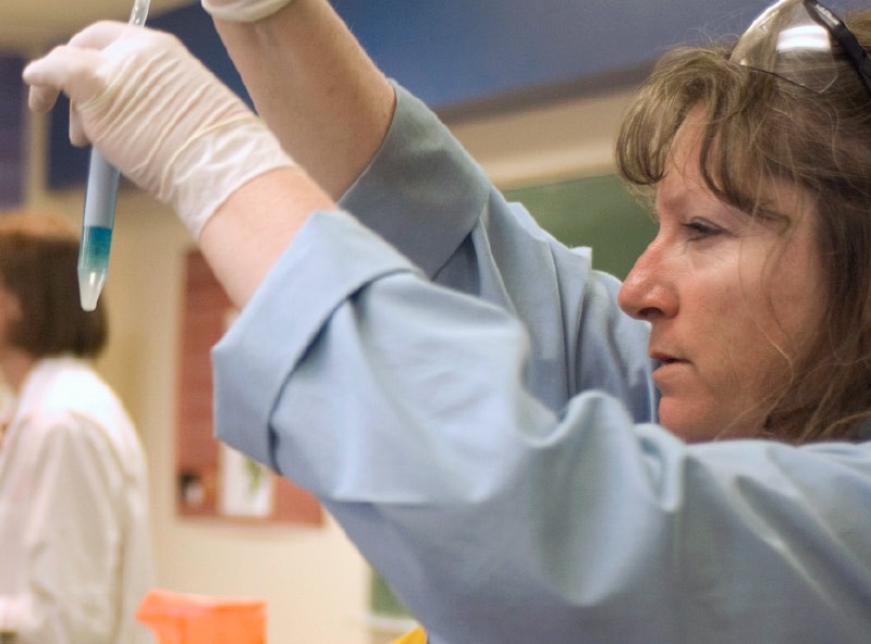 researcher in lab